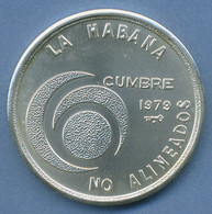Kuba 20 Pesos 1979, Konferenz Blockfreier Nationen, Silber, KM 44 Vz/st (m4649) - Cuba