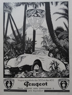 Rare Et Belle Publicité Peugeot 1937 - Voitures