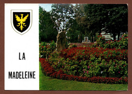 (RECTO / VERSO) LA MADELEINE - N° 736 - PARC DE LATTRE DE TASSIGNY - BLASON - CPSM GF - La Madeleine