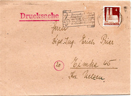 57307 - Bund - 1949 - 4Pfg Bauten EF A DrucksBf LUDWIGSHAFEN - BESUCHET DAS BUNDESLIEDERFEST ... -> Eimke - Muziek