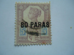 GREAT BRITAIN  USED   LEVANT  TURKEY  OVERPRINT  VICTORIA - Levante Britannico