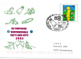 57320 - Bund - 2002 - 110Pfg/€0,56 CEPT GAUmschlag M Zudruck, SoStpl KOELN - ... -> Schwabenheim - Winter 2002: Salt Lake City