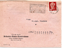 57324 - DDR - 1951 - 24Pfg Pieck EF A Bf ZWICKAU - BERG- UND ROBERT-SCHUMANN-STADT ... -> Meerane - Altri & Non Classificati