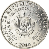 Monnaie, Burundi, 5 Francs, 2014, Oiseaux - Bec-en-sabot Du Nil, SPL, Aluminium - Burundi