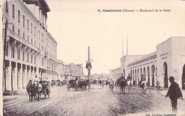 MAROC - CASABLANCA - Boulevard De La Gare - Carte Postale Ancienne - Casablanca