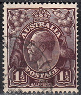 AUSTRALIA   SCOTT NO 24  USED  YEAR  1914  WMK 9 - Oblitérés