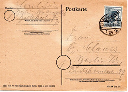 57335 - Berlin - 1948 - 12Pfg Schwarzaufdruck EF A OrtsKte BERLIN - Cartas & Documentos