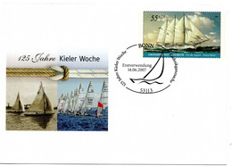 57340 - Bund - 2007 - €0,55 Kieler Woche '07 GASoUmschl BONN - 125 JAHRE KIELER WOCHE - Boten