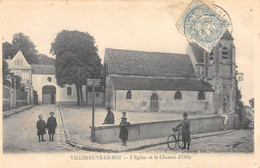 CPA 94 VILLENEUVE LE ROI / EGLISE / CHEMIN D'ORLY - Villeneuve Le Roi