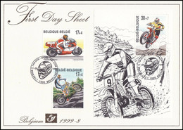FDS - 2819/2820 + BL79° - Motos / Motorfietsen / Motorräder / Motorcycles - BELGIQUE / BELGIË - 1999-8 - 1999-2010