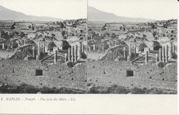 CPA NAPLES POMPEÏ Italie Vues Stéréoscopiques : Vue Prise Des Murs - Stereoskopie