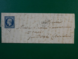 BP12 FRANCE BELLE  LETTRE  1855  NIORT A  CORNé    +N°14 + AFFR. INTERESSANT++ - 1853-1860 Napoleon III