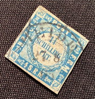 Delcampe - HEIDE 27.8.1865 ! Mi 5 I  SELTENER ORTSSTEMPEL & SPÄTE VERWENDUNG 1864 1 1/4S  (Denmark Dänemark - Schleswig-Holstein