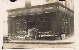 Saulieu * Carte Photo * Devanture Du Commerce AUX JARDINS D'ESPAGNE Maison SOCIAS Fruits Primeurs * Magasin - Saulieu