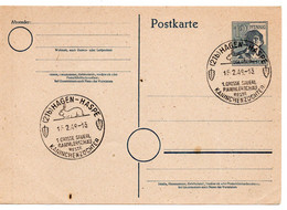 57451 - All. Besetzung - 1948 - 12Pfg Arbeiter GAKte SoStpl HAGEN-HASPE - ... RAMMLERSCHAU WESTF KANINCHENZUECHTER - Conejos