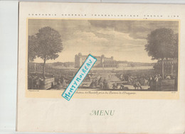 V P : Menu : Bateau ,paquebot Liberté , 1961 , Château De Chantilly - Menus