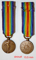Médaille-BE-203-di_Médaille Commémorative 1914-1918_forces Interalliées_WW1_diminutif 13,5 Mm_21-32 - Belgien