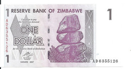 ZIMBABWE 1 DOLLAR 2007 UNC P 65 - Zimbabwe