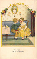 ILLUSTRATEURS - Non Signés - La Dinette - Jeune Fille Joue à La Dinette - Carte Postale Ancienne - Unclassified