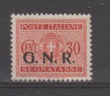 R.S.I.:  1944  TASSE  G.N.R. -  30 C. ARANCIO  N. -  SASS. 51 - Strafport