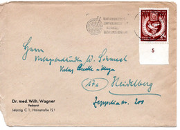 57458 - DDR - 1952 - 24Pfg Tag Der Briefmarke EF A Bf LEIPZIG - LERNT VOM SOWJETVOLK ... -> Westdeutschland - Briefe U. Dokumente