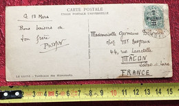 Port-Saïd France(ex-colonie Protectorat)Egypte(1899-1931)Lettre & Document-Timbre Surchargé/Carte Postale Le Caire-Tomb - Lettres & Documents