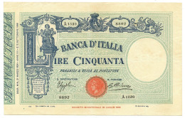 50 LIRE BARBETTI GRANDE L MATRICE LATERALE TESTINA FASCIO 21/03/1934 BB+ - Regno D'Italia – Autres