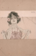 Illustrateur Raphael KIRCHNER - Femme Avec Un Echarpe A Pois - Carte Postale Ancienne - - Kirchner, Raphael