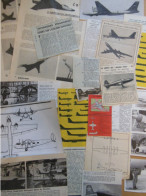 Lot De 279g D'anciennes Coupures De Presse Et Photos De Divers Aéronefs Soviétiques Et Informations Diverses - Aviazione