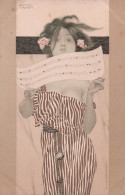 Illustrateur Raphael KIRCHNER - Femme Avec Une Partition - Carte Postale Ancienne - - Kirchner, Raphael