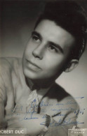 Robert DUC * Dédicace Autographe Signature * Artiste * Chanteur * Photo Dédicacée - Singers & Musicians