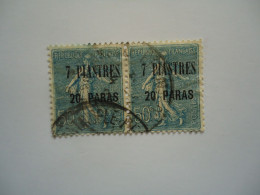 FRANCE  USED STAMPS  PAIR LEVANT   WITH POSTMARK  CONSTANTINOPLE - Autres & Non Classés