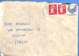 Lettre : Romania To Italy Singer DINO L00095 - Brieven En Documenten