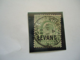 GREAT BRITAIN  USED   LEVANT  TURKEY  WITH POSTMARK SMYRNA SNYRNE 1911 - Levant Britannique