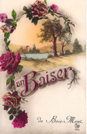 France - Un Baiser De Bois Mont - Edit. Roto - Colorisé - Fleur - Paysage -  - Carte Postale Ancienne - Abbeville