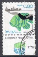 Israel 1975 Single Stamp From The Set Celebrating Environmental Quality In Fine Used With Tab - Oblitérés (avec Tabs)