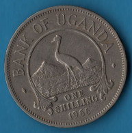 UGANDA 1 SHILLINGS 1966 KM# 5 GRUE - Uganda