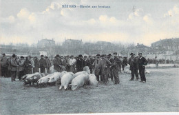 France - Béziers - Marché Aux Bestiaux - Hall Du Petit Méridional - Cochon - Animé - Carte Postale Ancienne - Beziers