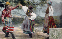 Danse - Russisch Polnische Typen - Danseuses Polonaise Et Russes - Costumes Traditionnels - Carte Postale Ancienne - Danza