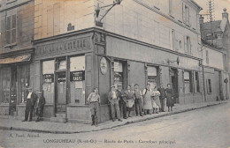 CPA 91 LONGJUMEAU / ROUTE DE PARIS / CARREFOUR PRINCIPAL / BAR DE LA CIVETTE - Longjumeau