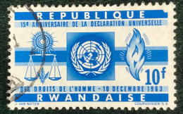 Rwanda - République Rwandaise - 15/48 - (°)used - 1977 - Michel 43A - Rechten Van De Mens - Oblitérés