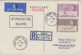 British Antarctic Territorry (BAT) 1971 Stonington Island Registered  Postcard Ca Adelaide Island 14 FEB 1971 (HA153A) - Storia Postale