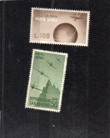 Saint-Marin ,année 1946-47 ,PA N°51*et N° 52* - Poste Aérienne