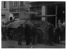 Carte Photo - Militaria - Char - Animé - Mai 44 - Dim.:13/18 Cm - Carte Postale Ancienne - Matériel