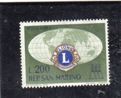 Saint-Marin ,année 1960,PA  N° 125**(section San-marinèse Du Lion's) - Poste Aérienne