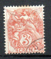 Col33 Colonie Crete N° 3 Oblitéré Cote : 2,50€ - Used Stamps