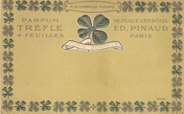Publicité - A La Corbeille Fleurie - Parfum Trèfle 4 Feuilles - Relief - Colorisé - Carte Postale Ancienne - Advertising