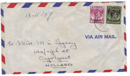 On Board Ms. Ridderkerk - Singapore - Cover B.M.A. Malaya - Oegstgeest The Netherlands 1947 - Malaya (British Military Administration)