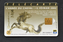 Polynésie Française - 2002 L'année Du Cheval : 30 U Utilisée - Polynésie Française