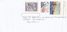 SCULPTURE, DANIELE COMBONU, VENICE STAMPS ON COVER, 2021, ITALY - 2021-...: Used